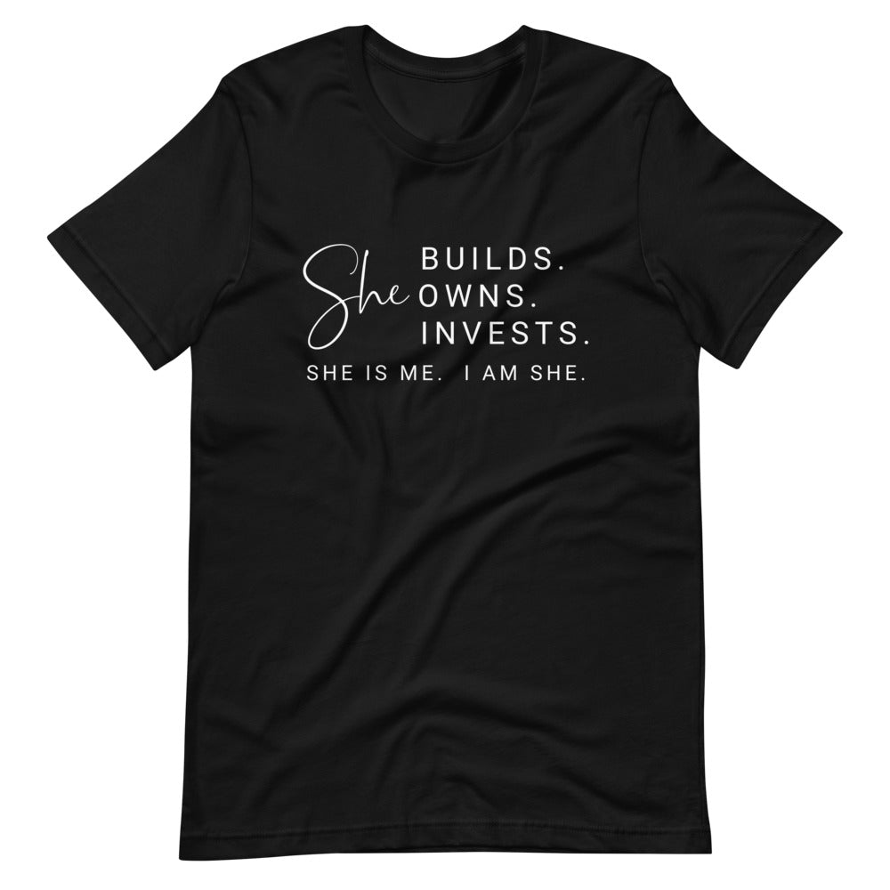 SheBuilds. SheOwns. SheInvests.